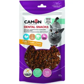 Pamlsek pro kočku CAMON DENTÁLNÍ PAMLSKY KUŘECÍ KOUSKY 60 g