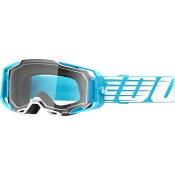 Motocyklové brýle Moto brýle 100% ARMEGA Oversized Sky, čiré plexi