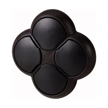 Stavebniny EATON 279412 M22S-D4-S Čtyřtlačítko, bez blokace, černé, bez popisu, kroužek černý