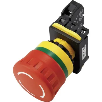 vypínač DECA A20B-V4E11R, 1233793 nouzový vypínač, 240 V/AC, 1 spínací kontakt, 1 rozpínací kontakt, 1 ks