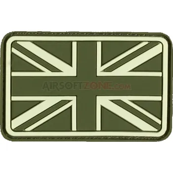 Nášivka Gumová nášivka Jackets to Go vlajka Velká Británie - olivová