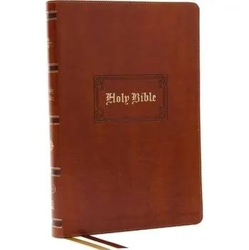 Cizojazyčná kniha KJV Holy Bible: Giant Print Thinline Bible, Tan Leathersoft, Red Letter, Comfort Print: King James Version (Vintage Series) - Nelson, Thomas