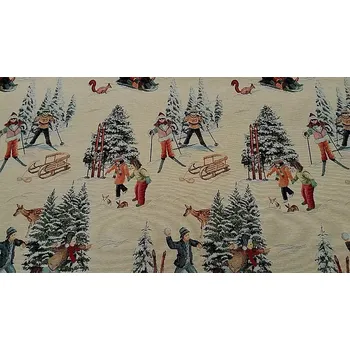 ubrus BYTEMA Gobelínový ubrus,šál LYŽAŘI 33 x 45 cm