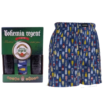 Dárkový set - 2 Piva Bohemia Regent + trenýrky Pivo Lahve - velikost L (Velikost L)