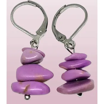 Náušnice Thulitové naušnice s chirurgickou ocelí