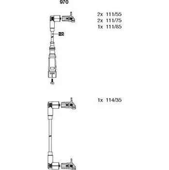 Zapalovací kabel Sada kabelů pro zapalování, , BREMI, 970