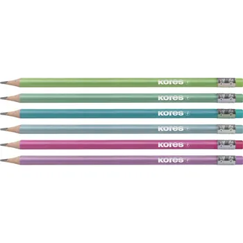 Grafitová tužka Tužka trojhranná metalická Kores Style HB - barevný mix