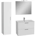 Koupelnová sestava s umyvadlem 80 cm včetně umyvadlové baterie, vtoku a sifonu VitrA Mia bílá KSETMIA80B