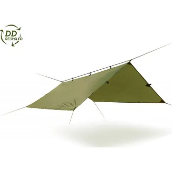 Bivak DD Hammocks - Bivakovací plachta 3x2,9m, RECYKLOVATELNÁ - Oliv šedá