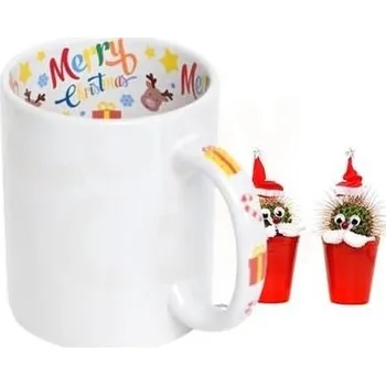 Gravírování Bílý VÁNOČNÍ hrnek - Merry Christmas s vlastním potiskem