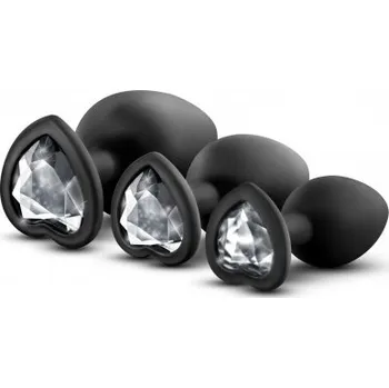 Anální šperk Sada Blush LUXE BLING PLUGS TRAINING KIT white gems | Blush Novelties