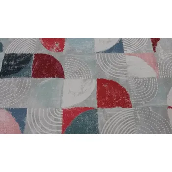 BYTEMA Dekorační látka MOKKA GEO 1 červená šíře 140 cm