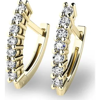 Náušnice Dámské náušnice žluté zlato 585/1000 přírodní diamant 0.650 ct G/SI visací briliantové 10897-ZL-DIA