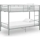 Petrashop Poschoďová postel šedá kov 90 x 200 cm Šedá287911