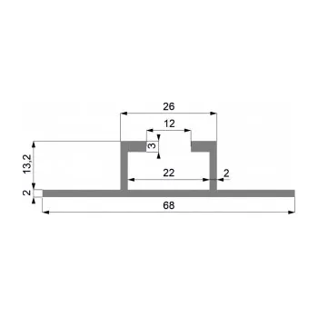 Stavební profil Al profil Solar - C lišta