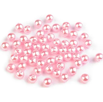 Korálek Plastové voskové korálky / perly Glance Ø6 mm