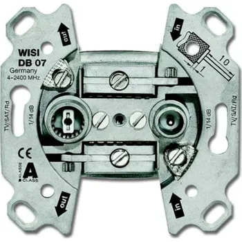 Elektrická zásuvka ABB 0231-101 sada anténní zásuvky upevnění pomocí šroubů, pod omítku průchozí krabice