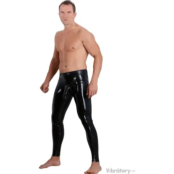 Pánské erotické prádlo Latexové legíny pro muže s kapsou na penis LATE X, L