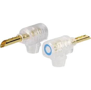 Audio kabel TRU COMPONENTS banánkový konektor zástrčka, zahnutá Ø pin: 4 mm černá 1 ks