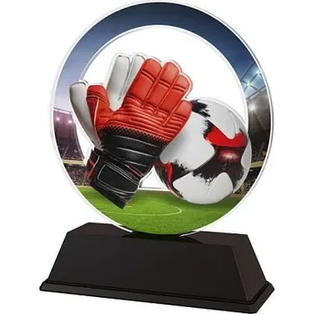 Fotbalová trofej - kruh akrylátová - Výška: 8,5cm Text: Žádný