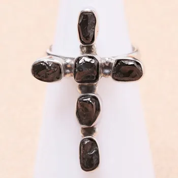 Prsten Šungit prsten stříbro Ag 925 LOT10 52 mm (US 6), 5 g