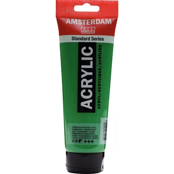 Vodová barva Akrylová barva Amsterdam Standard - 618 Permanent Green Light Objem: 250 ml