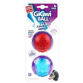 Volný čas Hračka pes GiGwi Ball míček M, 2ks/ karta, pískající
