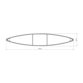 Stavební profil Plotový profil Ovál 150x28
