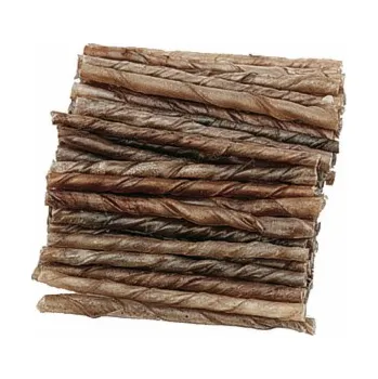 Pamlsek pro psa Flamingo Tyčinky z hovězí kůže 100ks 12cm