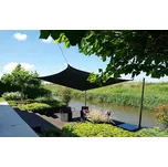 Stínící plachta proti slunci (slunečník) - čtverec 3,6 m - Černá