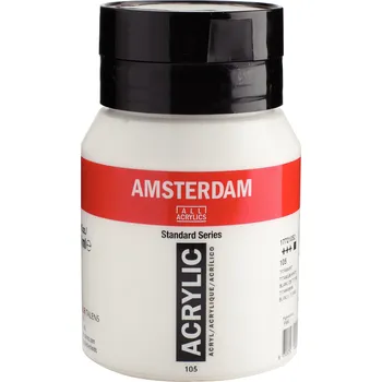 Vodová barva Akrylová barva Amsterdam Standard - 105 Titanium White Objem: 500 ml