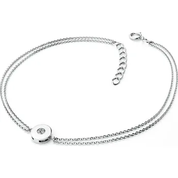 Módní doplněk Dámský náramek žluté zlato 585/1000 přírodní diamant 0.055 ct G/SI 10911-NR02-B délka 19 cm