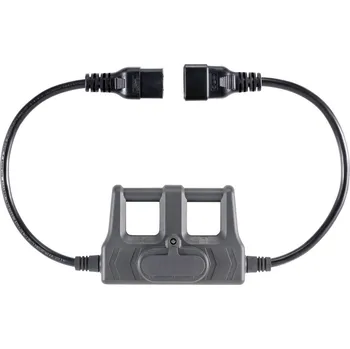 Elektrická zásuvka VOLTCRAFT CAA-1L 16 měřicí adaptér, IEC zástrčka C20 16 A - IEC C19 zásuvka 16 A, tmavě šedá