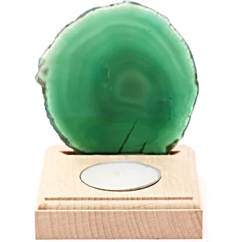 Svícen Magieprirody.cz Achátový svícen plát 8 cm - Top kvalita #635