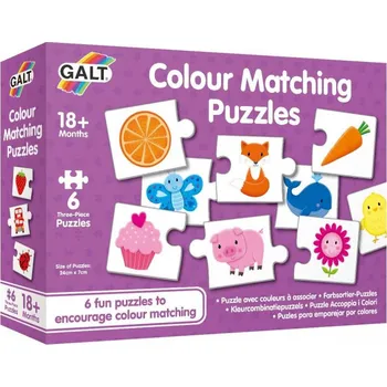 Puzzle GALT Puzzle Barevné trojice 6x3 dílky