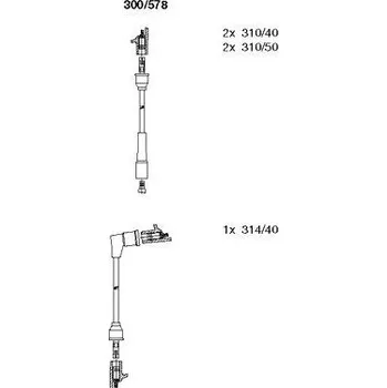Zapalovací kabel Sada kabelů pro zapalování, , 4451729, BREMI, 300/578