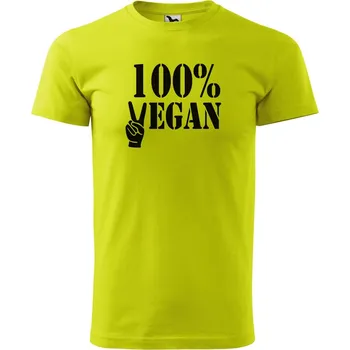 Pánské tričko DOBRÝ TRIKO Pánské tričko 100% vegan s černým potiskem Velikost: XS, Barva: Limetková