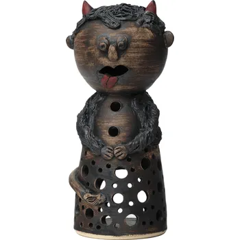 Svícen DB lampa na svíčku - čert keramický (ruční výroba)