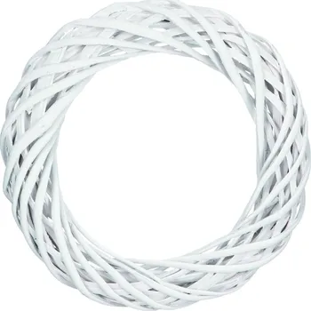 Samolepící dekorace DP Craft Věnec proutěný bílý 25cm