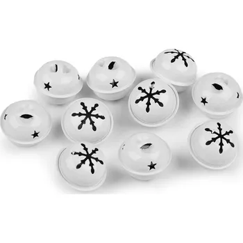 Výtvárné potřeby Rolničky Ø30 mm, barva 1 bílá