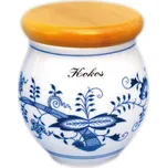 Cibulák Dubí Dóza Baňák s dřevěným víkem a s nápisem - cibulový porcelán 70741