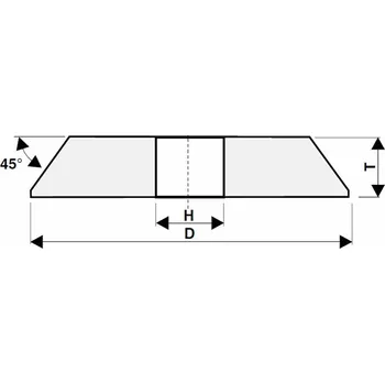 Brusný kotouč Tyrolit T436854 | Brusný kotouč s jednostranným zkosením pro broušení pil 150X10X20 mm, 99BA100L8V40 (Z100)