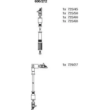 Zapalovací kabel Sada kabelů pro zapalování, , BREMI, 600/272