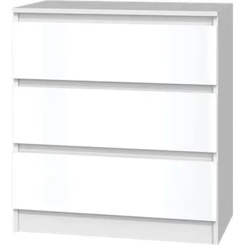 Komoda Nábytek PEGAS s.r.o. Komoda MALVÍNA M3, Bílý lesk