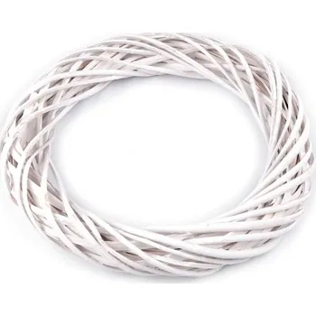 Věnec Proutěný věnec Ø30 cm 1 bílá