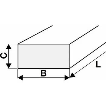 Brusný kotouč Tyrolit T430166 | Brousící kámen obdelníkový 90x35x150 mm, zrno 24, tvrdost H, tvar 3101