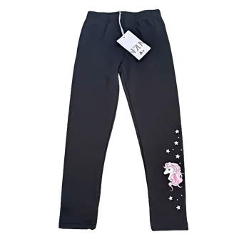 Dětské oteplené legíny Koník č. 116 - 146 Barva: Černá, Velikost: 146