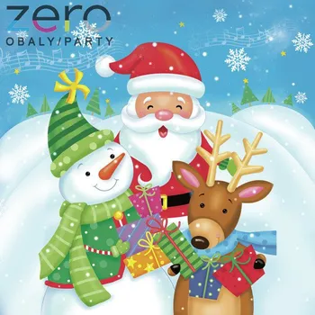 Papírový ubrousek Ubrousky &#039;Daisy&#039; 33 x 33 cm 3N (20 ks) - (Vánoce) sněhulák, santa a sob