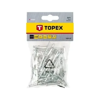 Nářadí pro automobil Hliníkové trhací nýty, 4.8 x 18 mm, 50ks, , TOPEX, 43E505