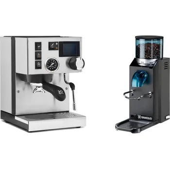 Kávovar Rancilio Silvia BC PID + Rancilio Rocky Doserless, black